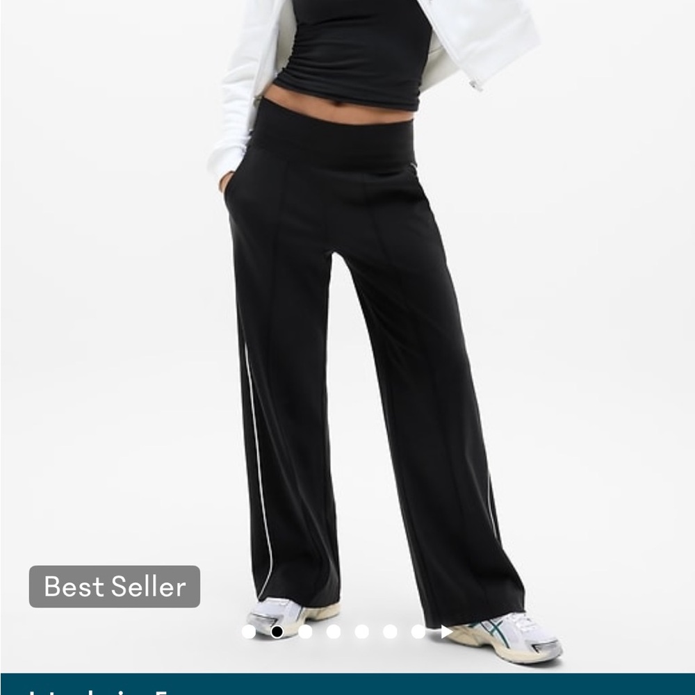 Athleta Women's Black Wide-Leg Venice Pants